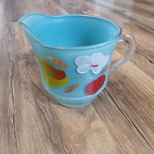 Gay Fad Studios hand painted teal creamer